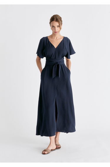 Maxi Waist Tie Dress
