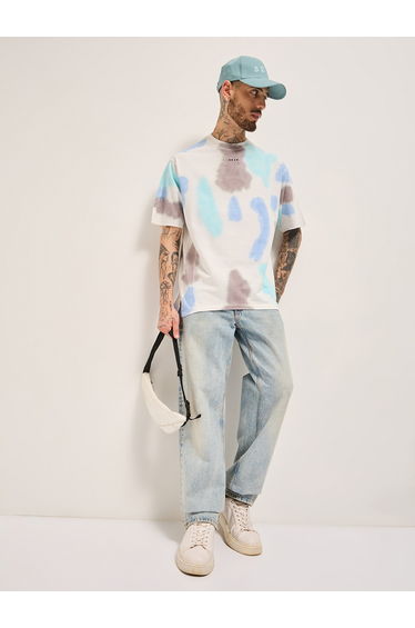 Men Pure Cotton Tie-Dye Oversized T-Shirt