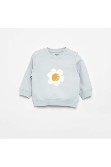 Long-sleeved sweatshirt with print BLUE