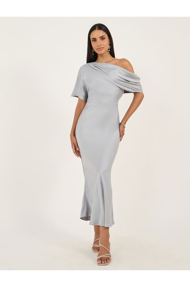 Self Design One Sleeve Mermaid Maxi Dress