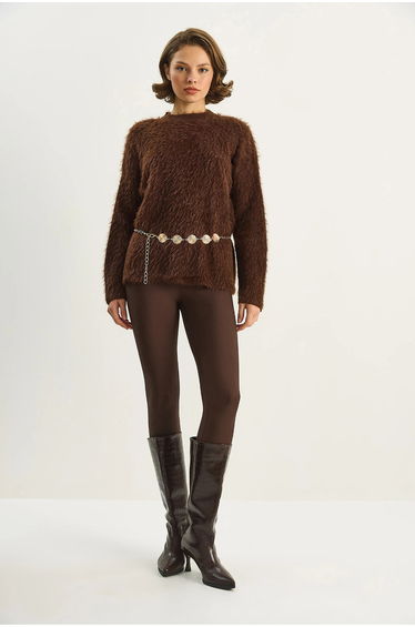 LUCCI Textured Knit Sweater
