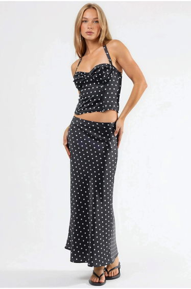 Polka Dot Maxi Skirt