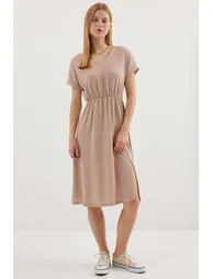 Dress - Beige - Wrapover