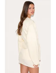 Ecru Cocoon Sleeve Cinched Waist Pocket Blazer - 2