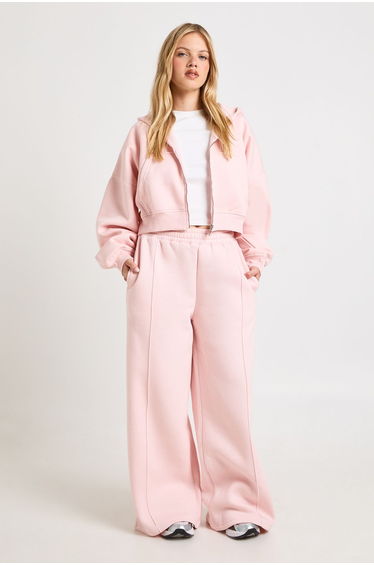 Petite Pintuck Detail Straight Leg Jogger - light pink