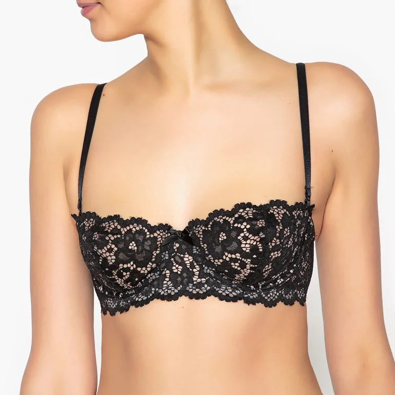 Lace Bandeau Bra - 1