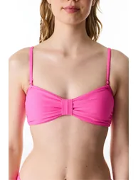 PENTI Glossy Nena Strapless Knot-Textured Bikini Top - 2
