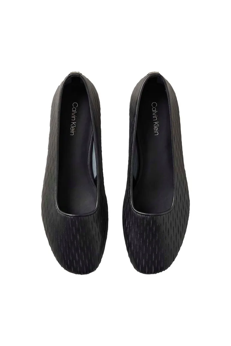 Oblique Ballerina Cut Out Leather Triple Black - 3