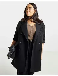Double Breasted Lined Coat - 1