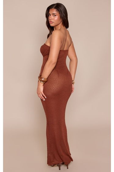 Shape Chocolate Sheer Knitted Dress product thumbnail 2