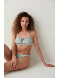 PENTI Greenlake Dama Pattern Side Trim Detail Bikini Bottom - 2