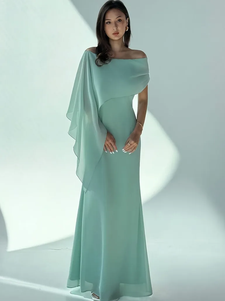 Women's solid color slim fit dress - 2