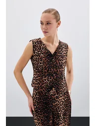 Short Leopard Vest - 2