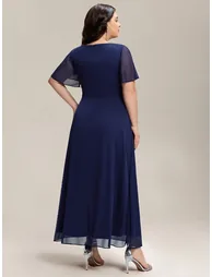 ever MARIEL|Side Split Chiffon Ruffle Sleeve Dress - 1