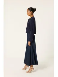ELASTICATED WAIST SATIN SKIRT - 2