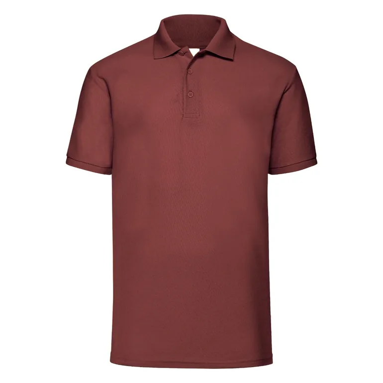 Jerzees Colours Mens Ultimate Cotton Short Sleeve Polo Shirt - Burgundy