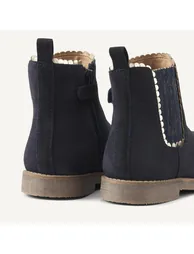 Kids Suede Metallic Detail Chelsea Boots - 3