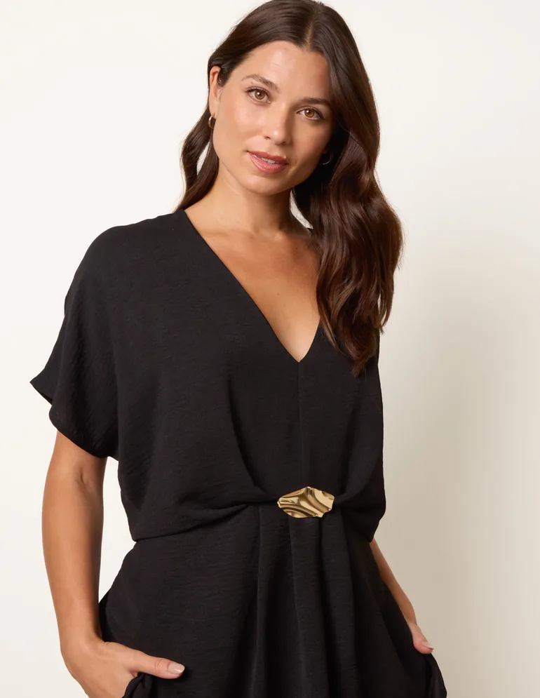 Two Piece Buckle Trouser Set - 2