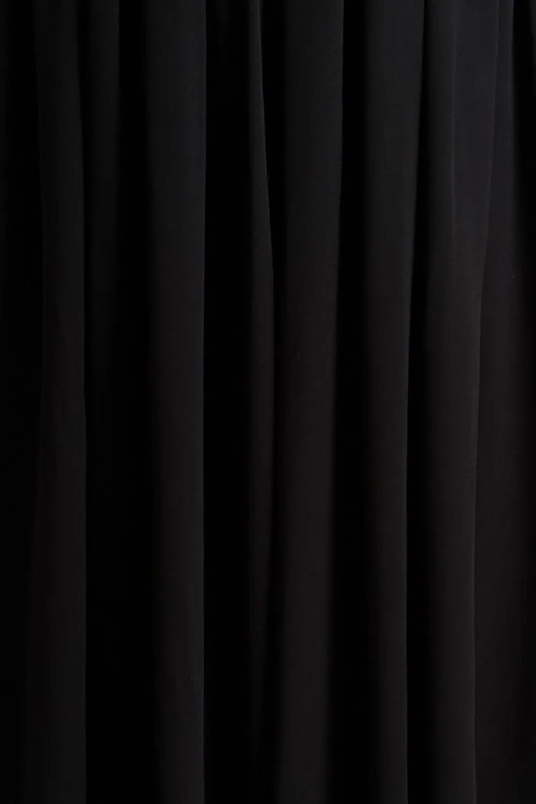 Spencer | Black Chiffon Pleated Maxi Skirt - 6