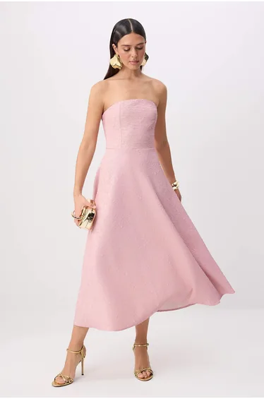 Powder Waist Opening/Skater Elegant Evening Dress