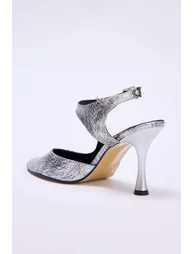 Silver Women's Classic Heeled Shoes - 3