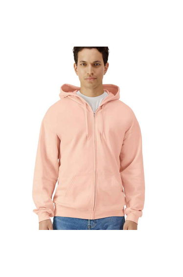 Gildan Unisex Adult Softstyle Midweight Full Zip Hoodie - Dusty Rose