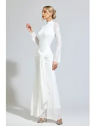 Olga White Diamond Maxi Dress - 2