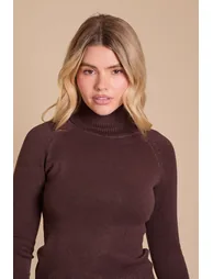 Super Soft Roll Neck Stud Detail Cuff Jumper - 2