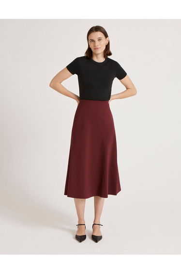Mae Ponte Jersey Midi Skirt