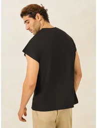 Cap Sleeve Cotton Rich Oversized T-Shirt - 3