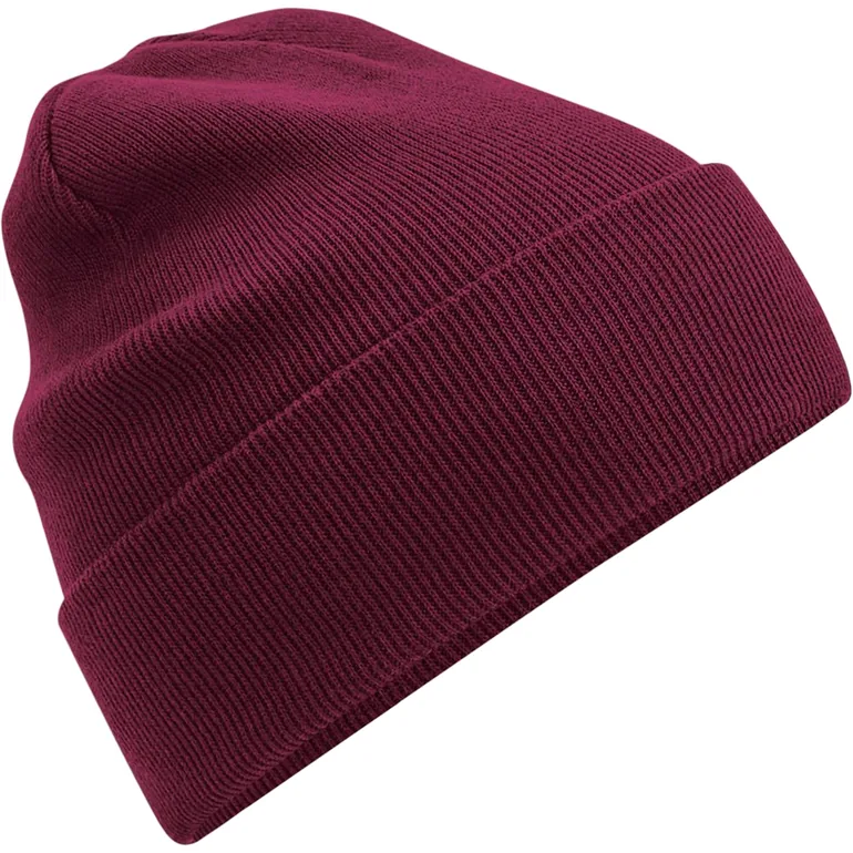 Beechfield Unisex Adult Original Cuffed Organic Cotton Beanie - Burgundy