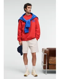 GRIMELANGE IRVING Men's Round Neck Chest and Front Regular Fit Brick Color Sweatshirt - 2