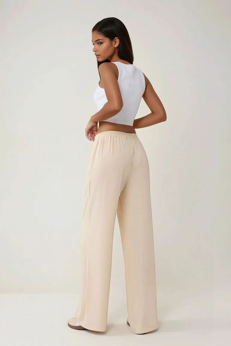 High Waist Wide Leg Pants - 3