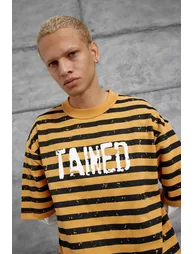 NOMARC Oversized Striped Crew Neck Sweatshirt - 4