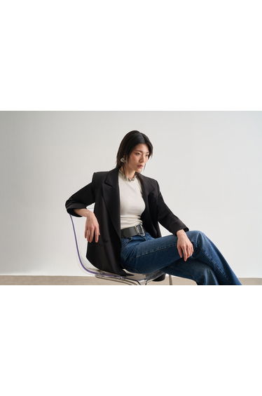 Mizalle Oversize Double Slit Blazer Jacket product thumbnail 2
