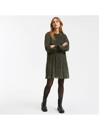 Recycled Mini Skater Dress in Polka Dot Print
