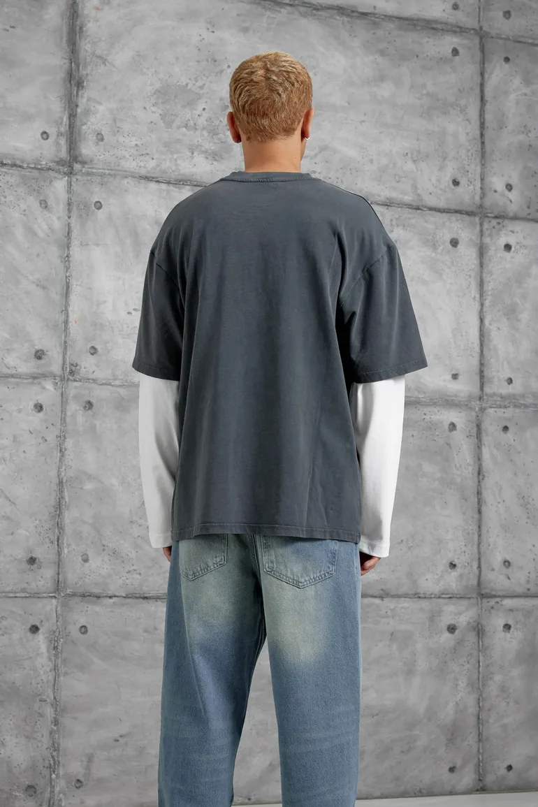 NOMARC Oversized Crew Neck Printed Sweatshirt - 3
