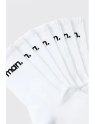 7 Pack MAN Sports Socks - white - 1