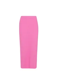 Glamorous Hot Pink Textured Midi Skirt - 3