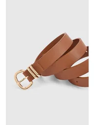 Basic Skinny Belt - tan - 2