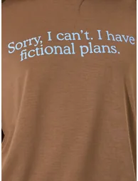 Brown Oversized Slogan Print T-Shirt - 3