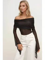 Madonna Collar Long Sleeve Top - 1