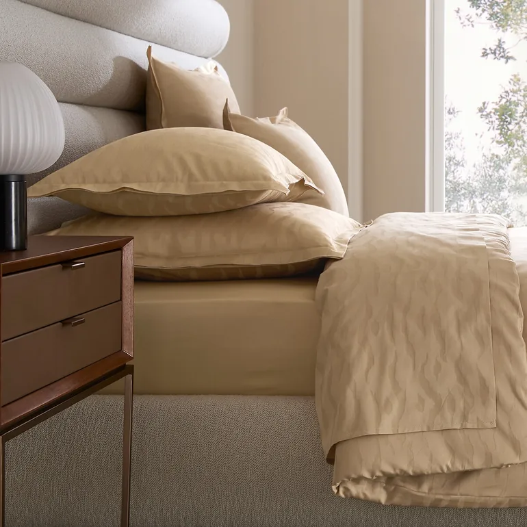 Giacomo Pillowcase in Washed Cotton Satin - 1