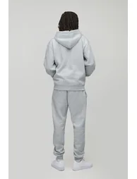 Basic BM Signature Oversized Zip Through Hoodie - grey marl - 1