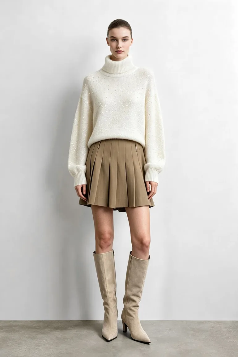 Metallic Sequin Yarn Sweater