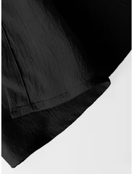 Men Black Textured Shirt and Pants Co-Ords - 2