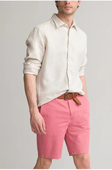 Linen Regular Fit Shirt with Long Sleeves