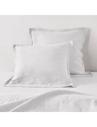 Washed Linen Plain Pillowcase or Bolster Case - 3