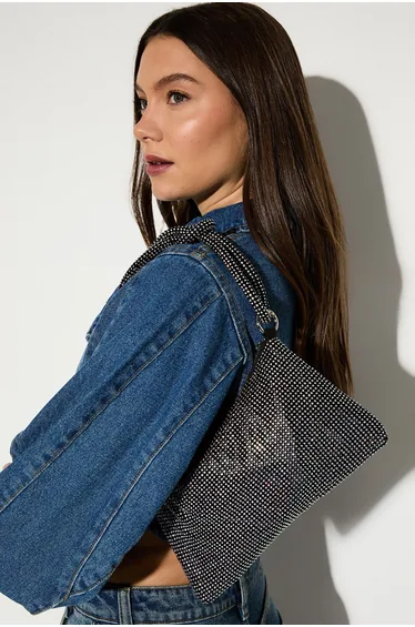 Chainmail Knot Detail Shoulder Bag