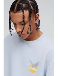 Oversized Boxy Heavyweight Coolkicks Sweatshirt - grey
